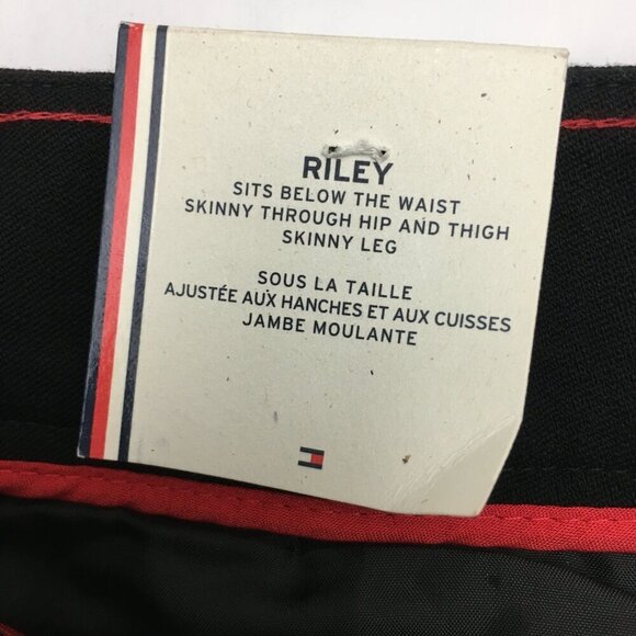 NEW Tommy Hilfiger Women's Black Riley Pants Skinny Mid Rise size 00 - Picture 3 of 10